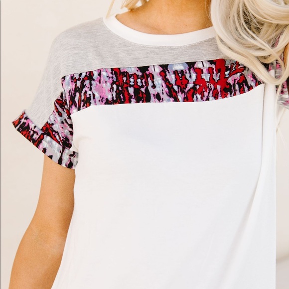 Tie Dye Mini Strip Tee - Picture 2 of 8